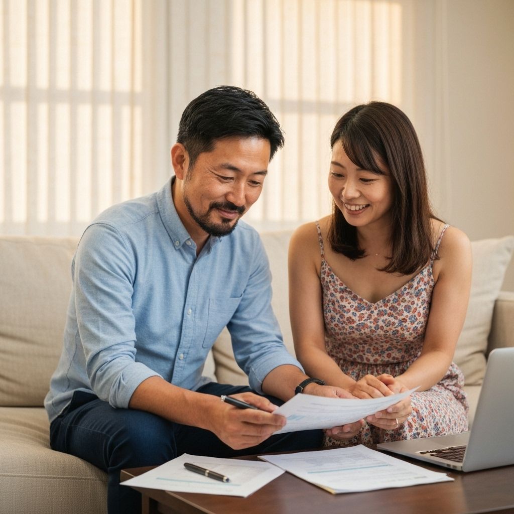 家族で家計相談をするBさん夫婦の様子